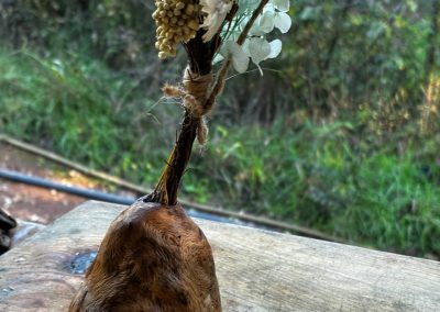 Vase für Trockenblumen aus Baumperle