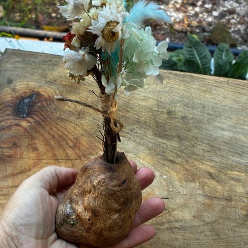 Vase für Trockenblumen aus Baumperle