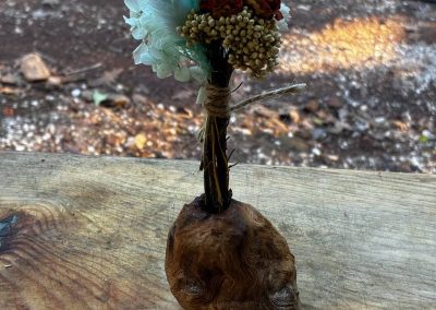 Vase für Trockenblumen aus Baumperle