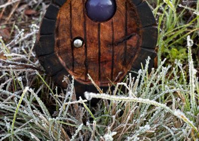 Hobbittür mit Türklinke aus Baumperle