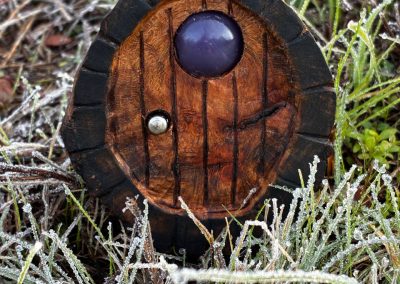 Hobbittür mit Türklinke aus Baumperle