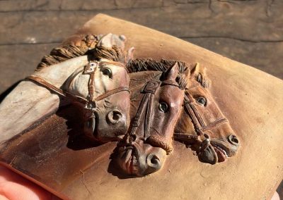 Fliese 3 D mit Pferden